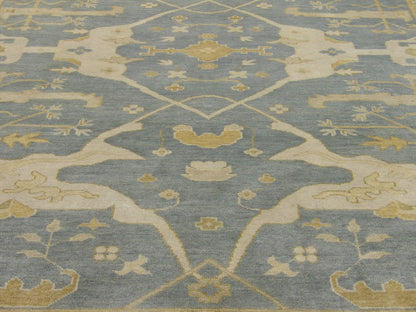 Back of Turk Oushak Natural Dye hand-knotted rug