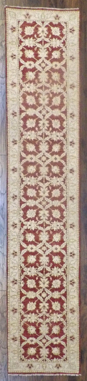 Turk Oushak Stone Wash hand-knotted wool rug in Beige & Rust, full view