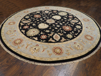 Ziegler Oushak / Peshawar hand-knotted wool rug in Black, 10'2" x 10'2", SKU w495