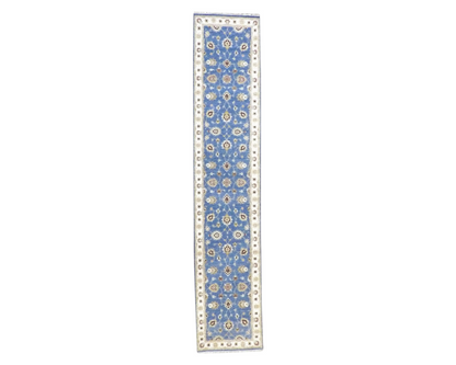 Kashan Traditional hand-knotted wool runner in Beige, 2'6" x 13'7", SKU W1163