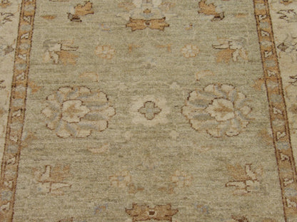 Back of Oushak Chobi Natural Dye hand-knotted rug