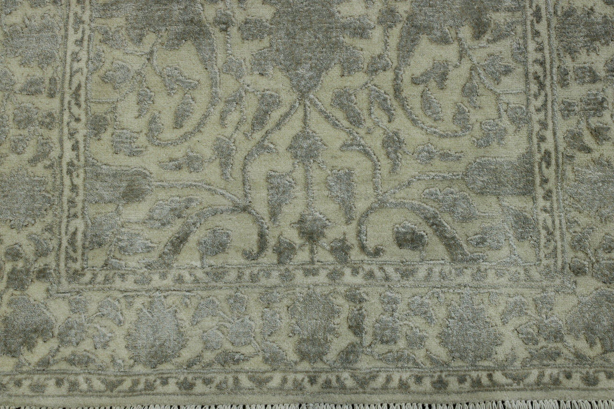 Gray & Beige Traditional Haji Jalili rug in room setting