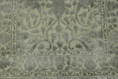 Gray & Beige Traditional Haji Jalili rug in room setting
