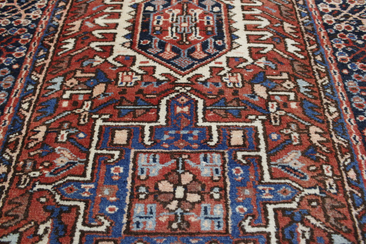 Back of Traditional Antique Heriz hand-knotted rug