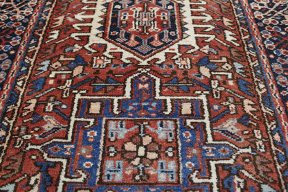 Back of Traditional Antique Heriz hand-knotted rug