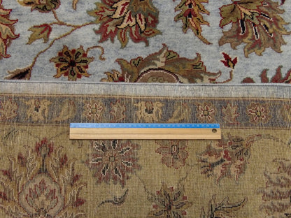 Blue & Gold Fine Kashan Tie Dye rug in room setting