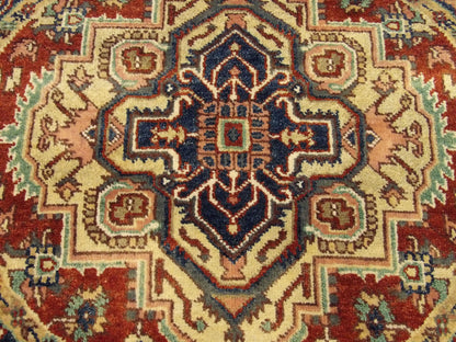 Back of tribal hand-knotted rug