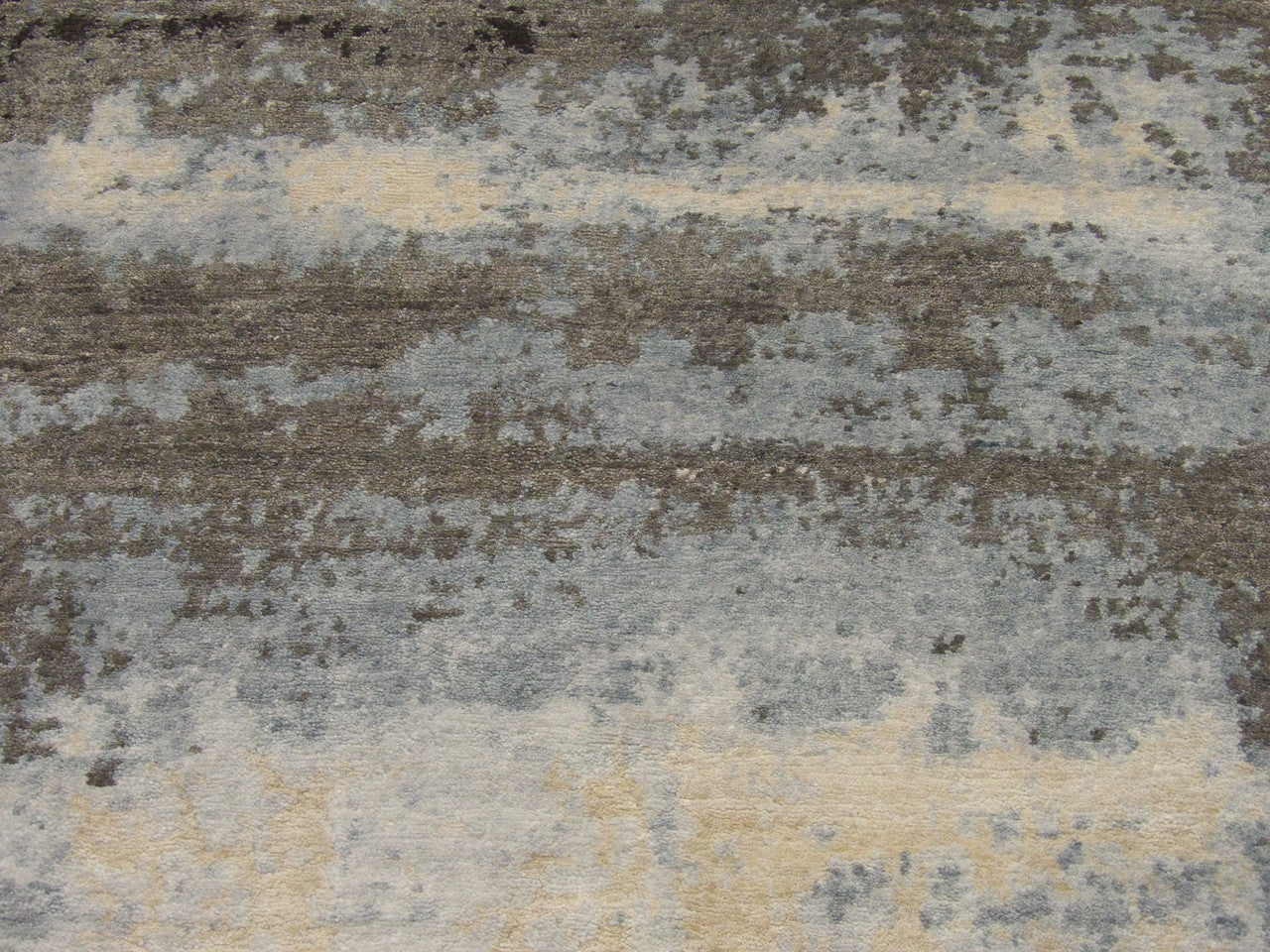 Back of Modern Tibetan Abstract Design hand-knotted rug