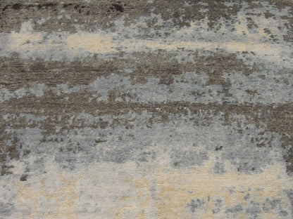 Back of Modern Tibetan Abstract Design hand-knotted rug