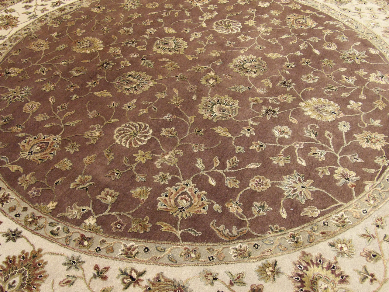 Back of Jaipur Silky Wash Kashan hand-knotted rug