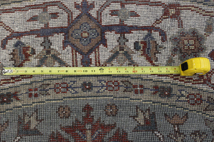 Back of Tribal Indo Heriz hand-knotted rug