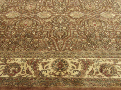 Back of Persian Mashad hand-knotted rug