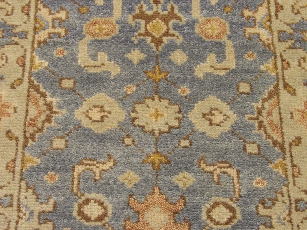 Back of Turk Oushak Wash hand-knotted rug