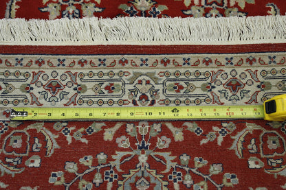 Beige & Red Traditional Indo Sharookh rug in room setting