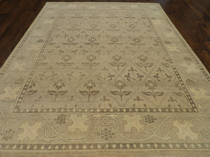 Close-up of wool pile, Gray & Beige rug