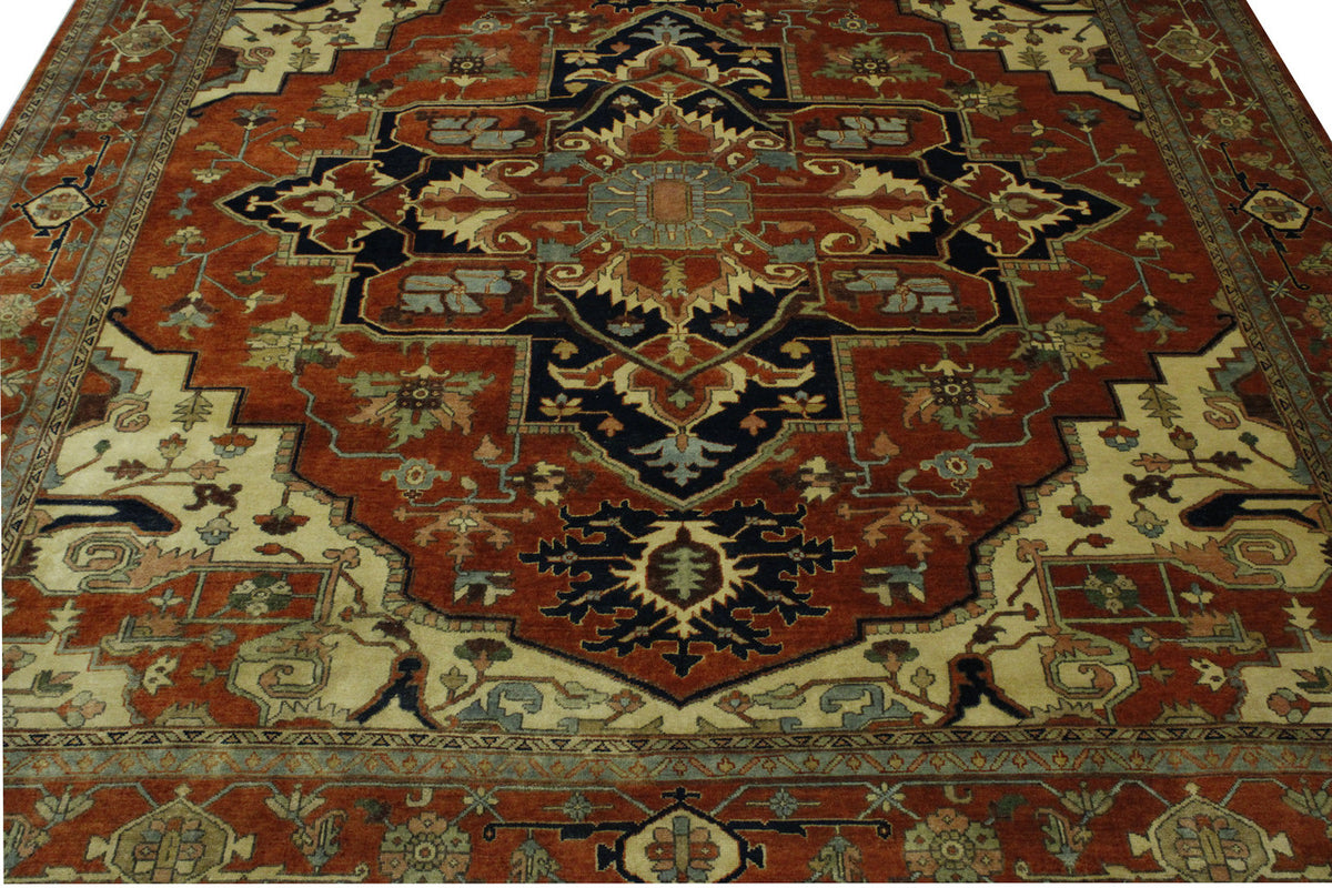 Close-up of wool pile, Blue rug