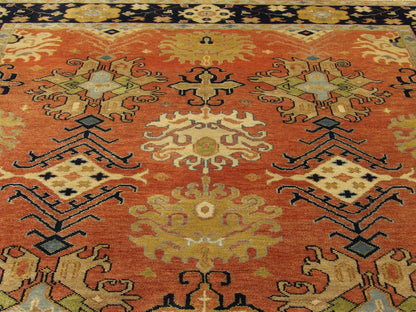 Back of Fine Sherapi Ziegler Natural Dye hand-knotted rug