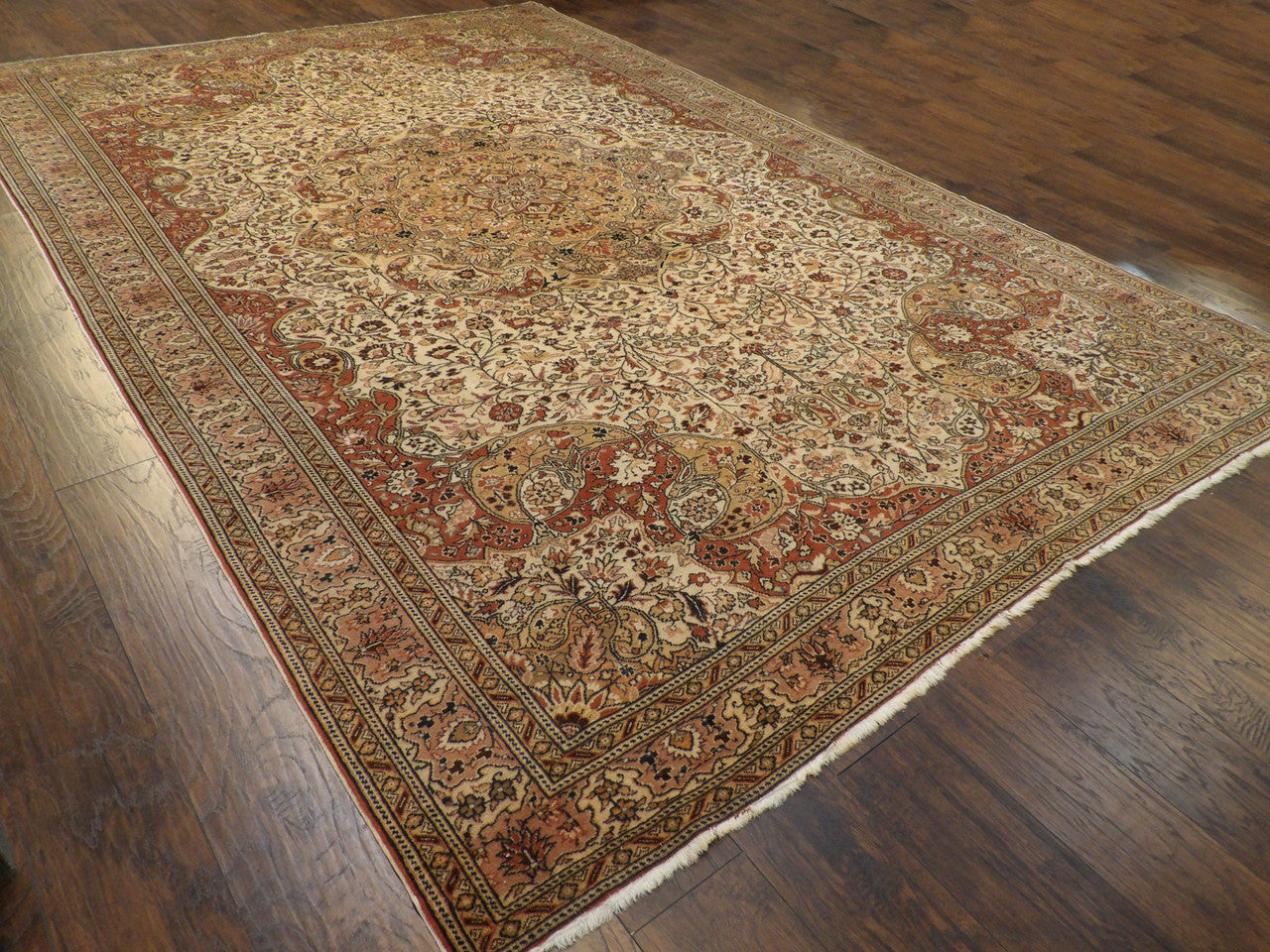Full view of Antique Turkish Hereke rug