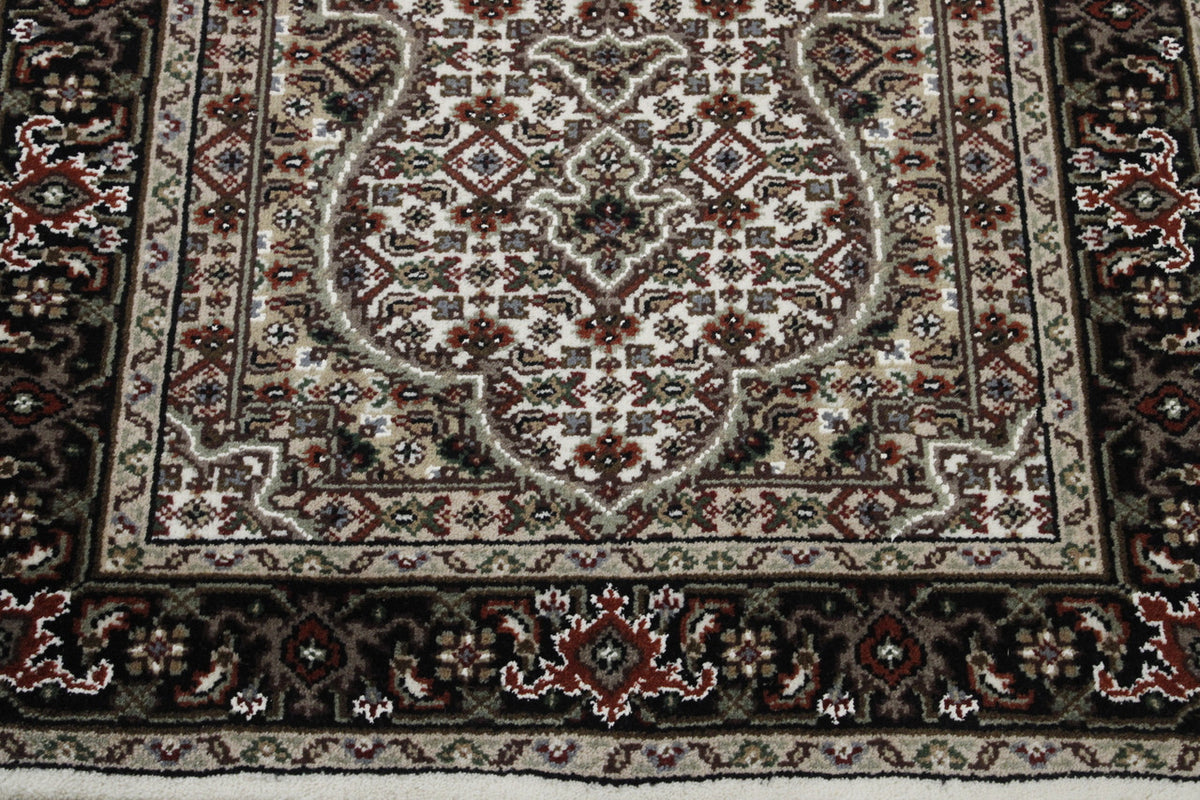 Close-up of wool pile, Beige rug