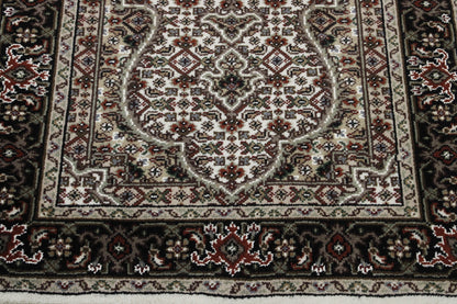 Close-up of wool pile, Beige rug
