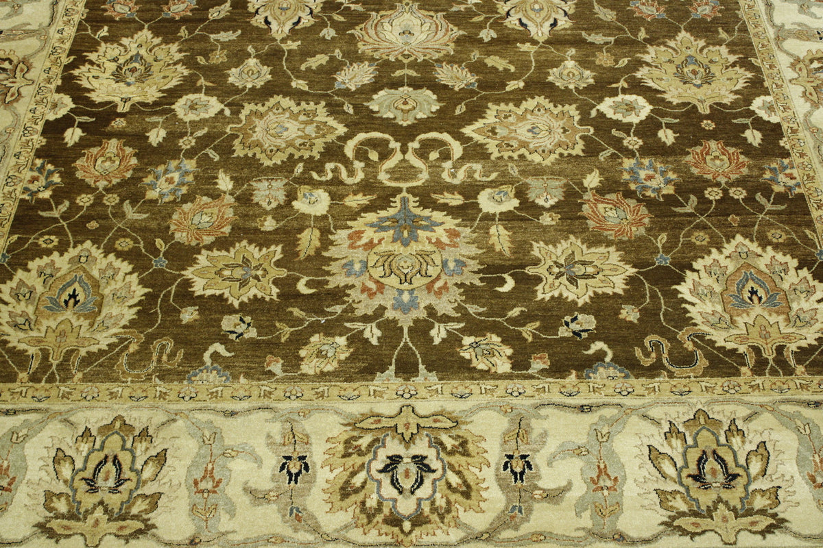 Back of Traditional Indo Ziegler Chobi hand-knotted rug