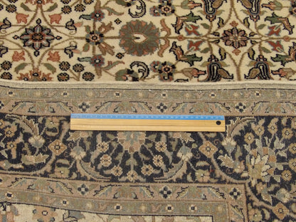 Full view of fine Persian Kashan hand-knotted rug