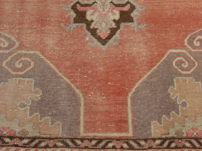Vintage Antique Anatolian rug border detail