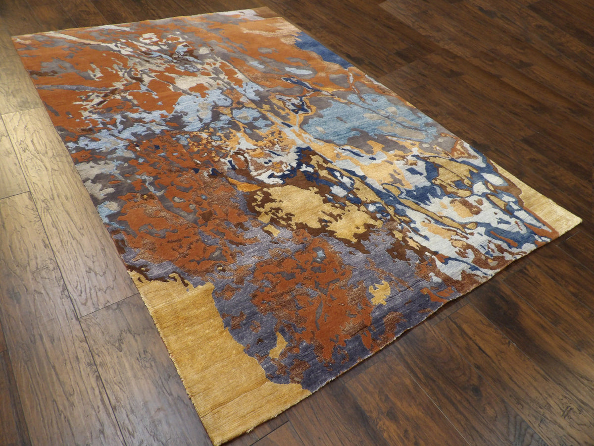 Full view of Tibetan high-low rug