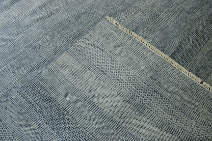 Back of Modern Grass Design hand-knotted rug