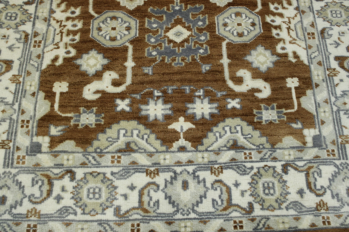 Oushak Ziegler rug corner detail
