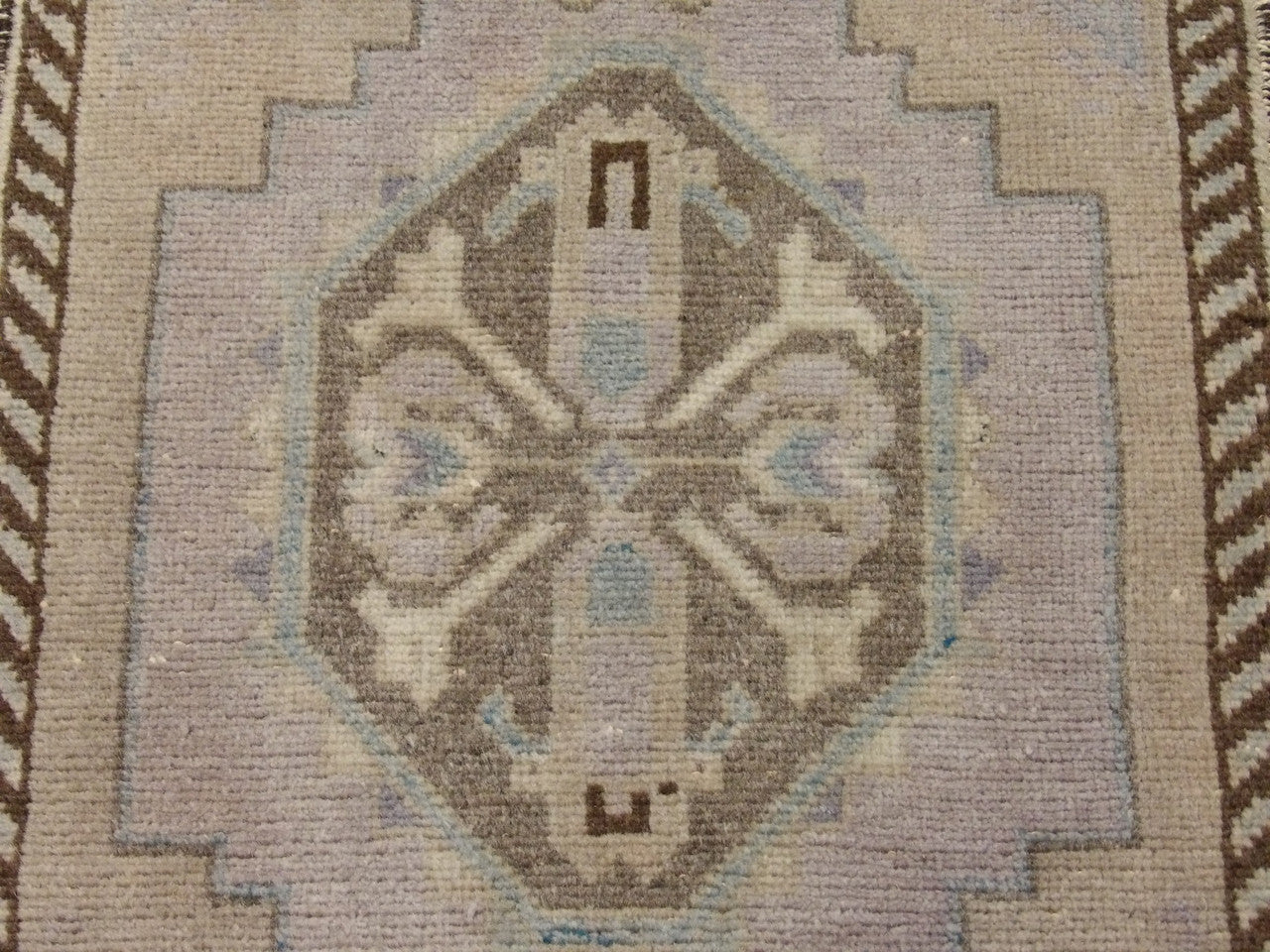 Back of Vintage Turk Anatolian Antique Yastik hand-knotted rug