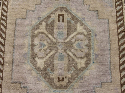 Back of Vintage Turk Anatolian Antique Yastik hand-knotted rug
