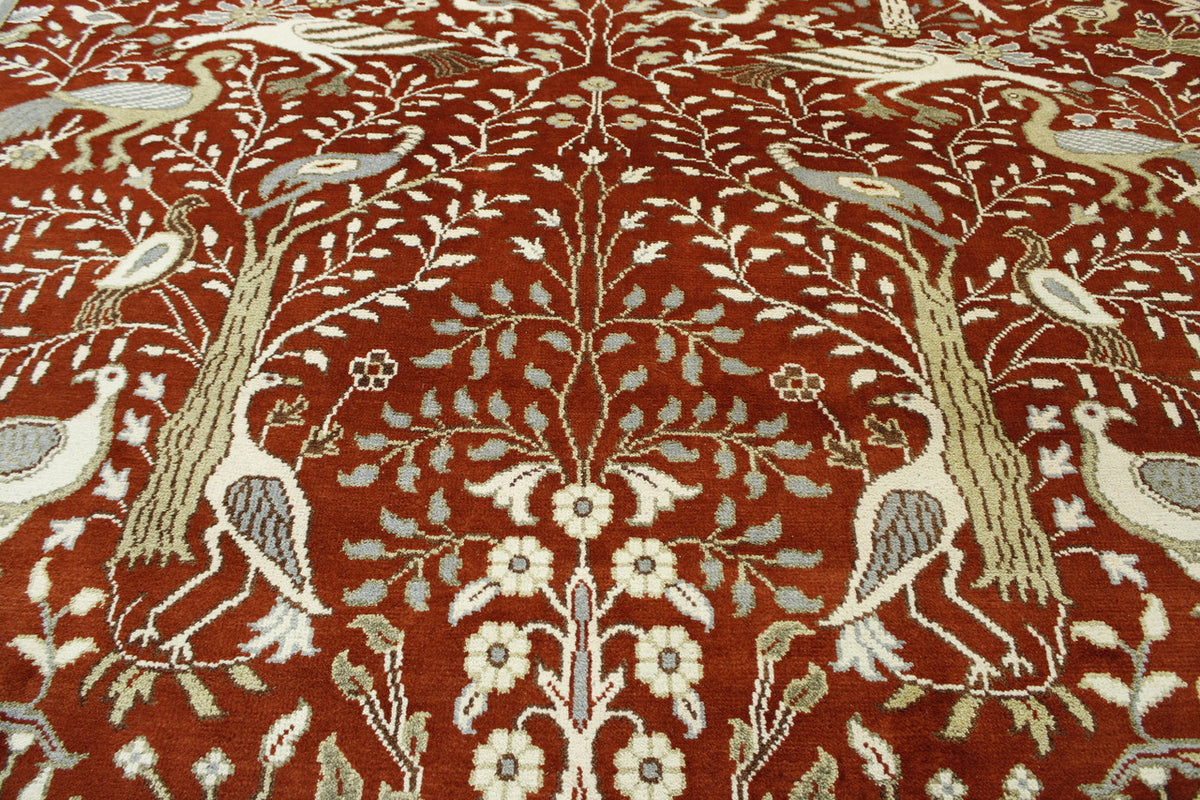 Tribal Ziegler rug border detail