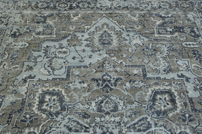 Modern Broken Heriz Design rug corner detail