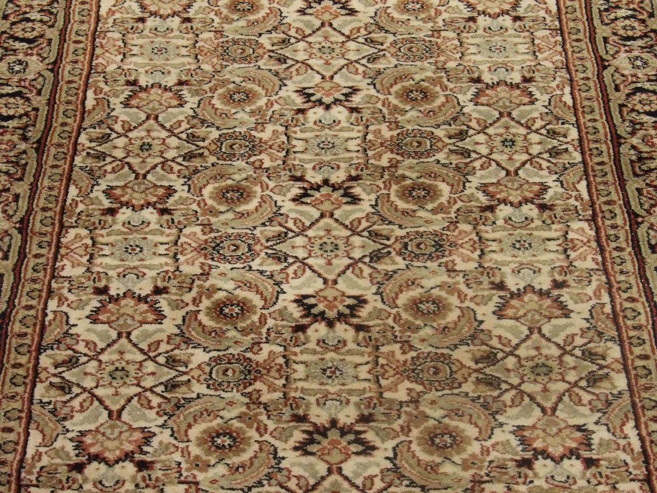 Back of Persian Herati Mir Design hand-knotted rug