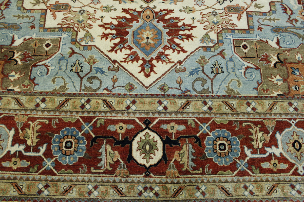 Back of Traditional Fine Sherapi hand-knotted rug