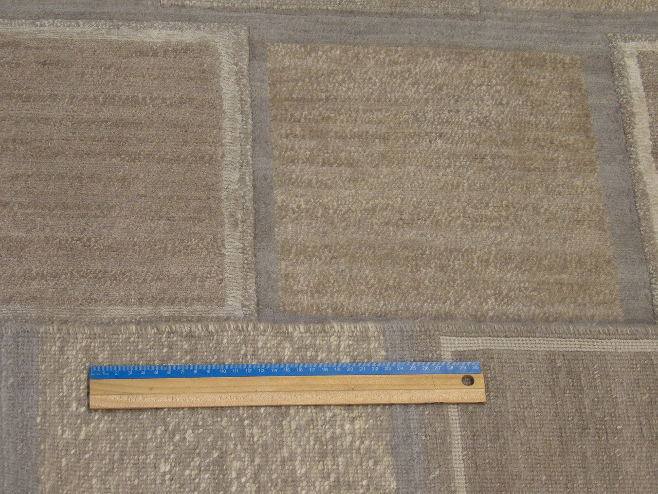 Blue & Brown Modern rug in room setting