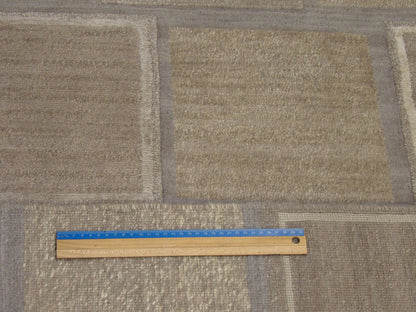 Blue & Brown Modern rug in room setting