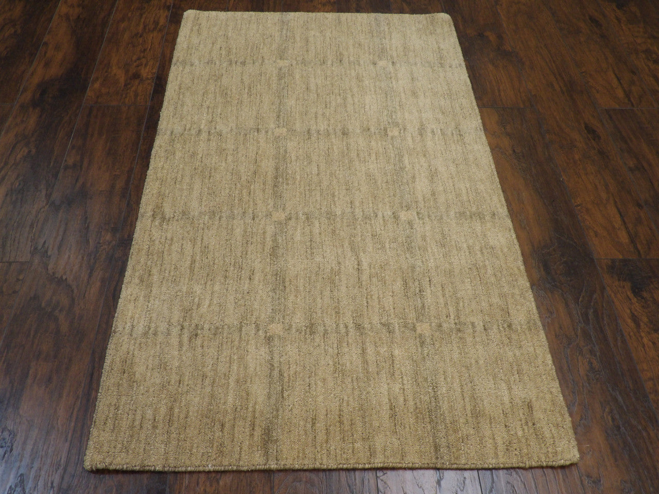 Close-up of wool pile, Green rug