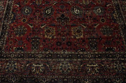 Traditional Antique Farahan rug border detail