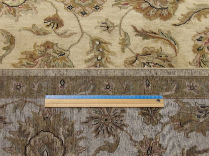 Gold & Beige Fine Kashan Tie Dye rug in room setting