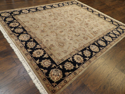 Chobie Oushak / Peshawar hand-knotted wool rug in Black, 8'0" x 10'0", SKU w963
