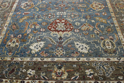 Full view of Traditional Colorful Ziegler rug