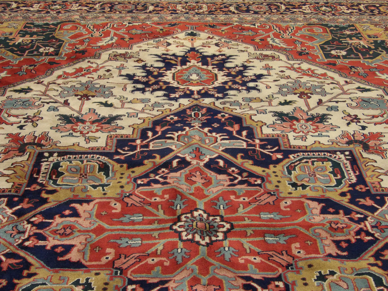 Fine Persian Tabriz wool texture close-up