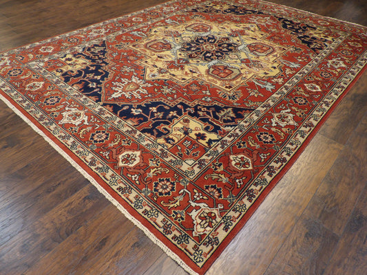 Tribal Sherapi Hand-knotted Rug 9'1"x11'10"- W239