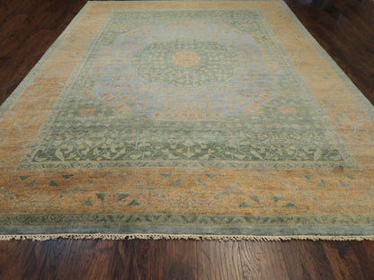Tribal Mamluk Vege Dye Hand knotted Rug 9 x 12 - W11321