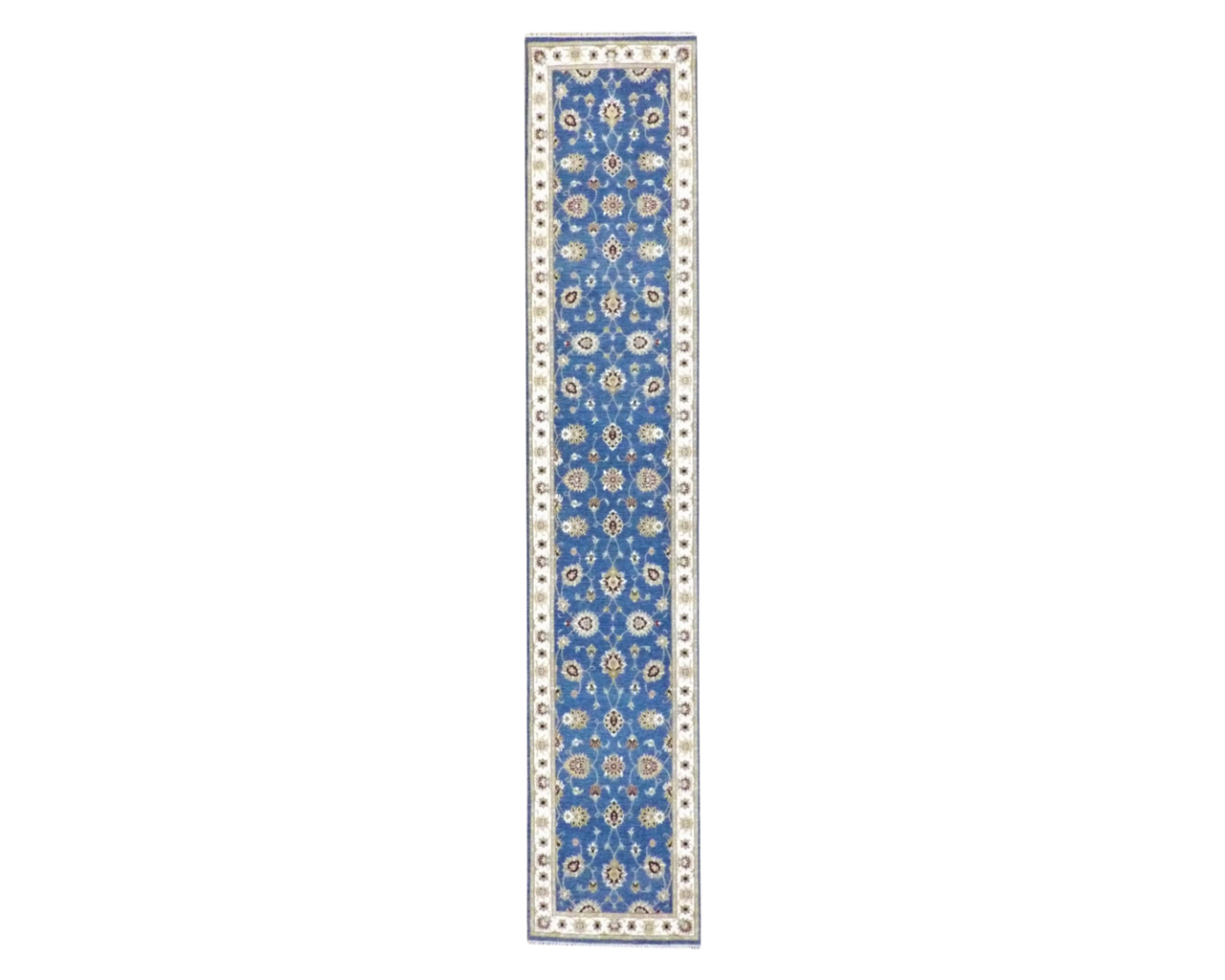Agra Chobie Kashan Natural-dye 2'8" x 13'7" Hand knotted Wool Rug - w1158