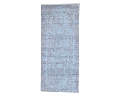 Transitional Broken Design 2'6" x 6'0" Hand knotted Rug - w222