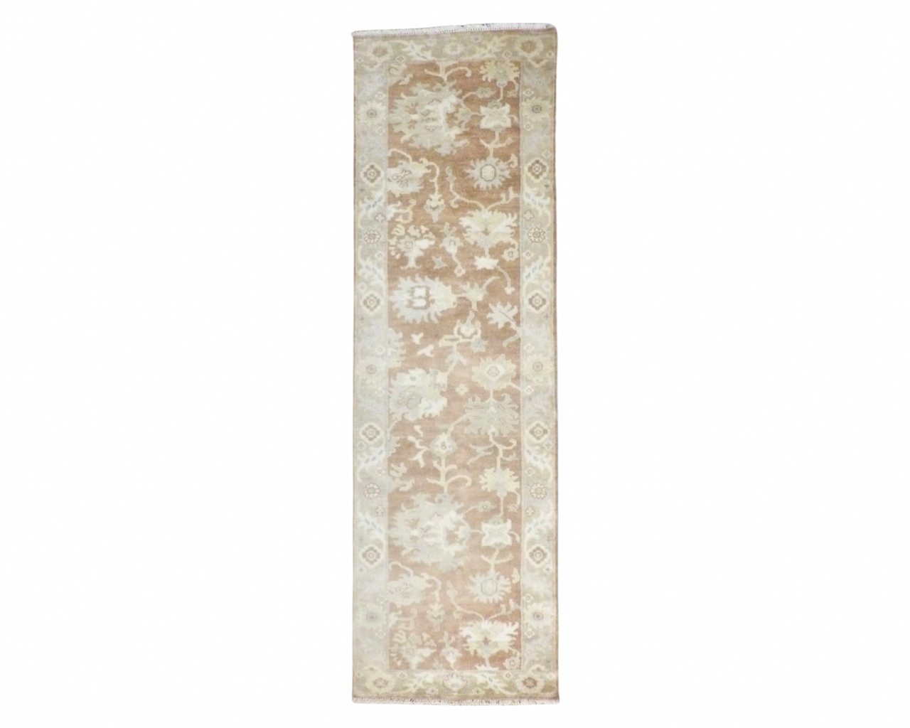Turk Oushak White Wash 3 x 10  Hand knotted Rug - w550