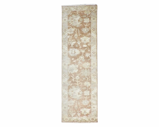 Turk Oushak White Wash 3 x 10  Hand knotted Rug - w550
